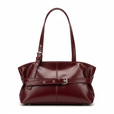 Бордовая сумка с лёгким блеском